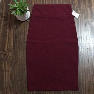 Maroon Pencil Skirt